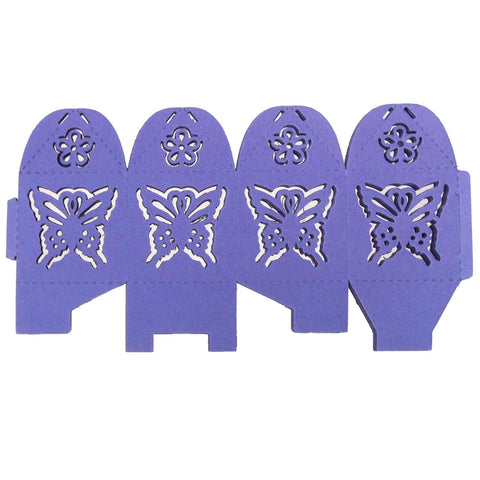Laser Cut Favor Boxes, Butterfly, 2-Inch, 12-Piece, Purple