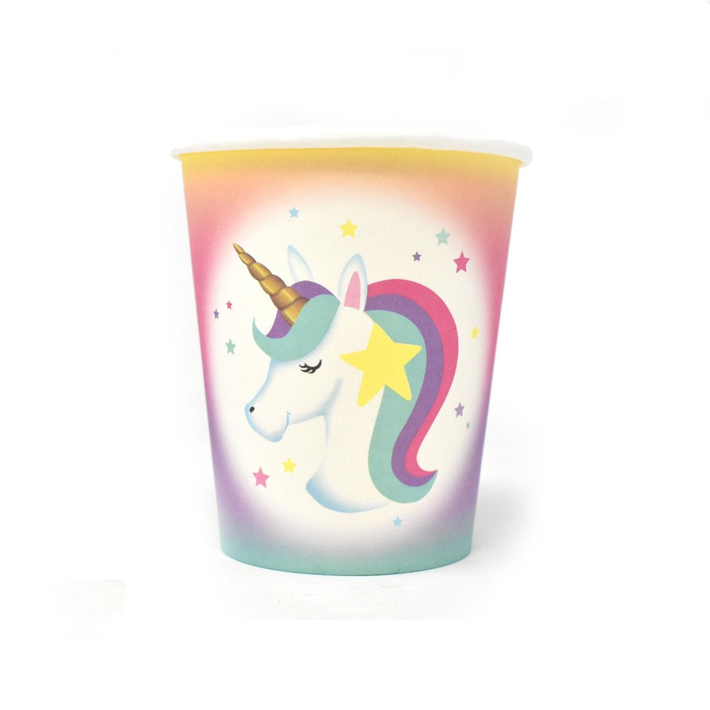 Rainbow Unicorn Paper Cups, 9-Ounce, 8-Count