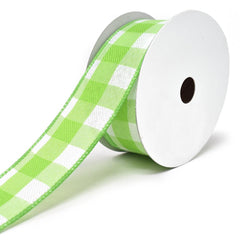 White Buffalo Plaid Wired Ribbons