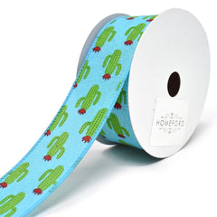 Deco Cactus Wired Linen Ribbon, 1-1/2-Inch, 10-Yard
