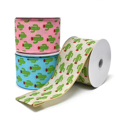 Deco Cactus Wired Linen Ribbon, 2-1/2-Inch, 10-Yard