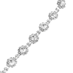 Sunflower Crystal Rhinestone Jewel Trim, Silver, 1/2-Inch, 3-Yard