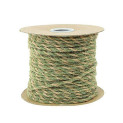 Bi-Colored Jute Twine Cord Rope Ribbon, 5/64-Inch or 2.5 mm, 50-Yard