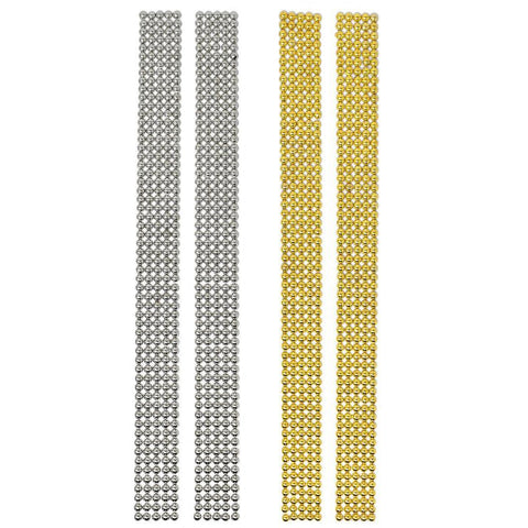 Rhinestone Dots Sticker Strips, 11-3/4-Inch, 2-Count