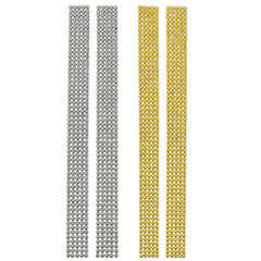 Rhinestone Dots Sticker Strips, 11-3/4-Inch, 2-Count