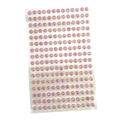 Self-Adhesive Flower Rhinestone Stickers, 3mm, 12-count