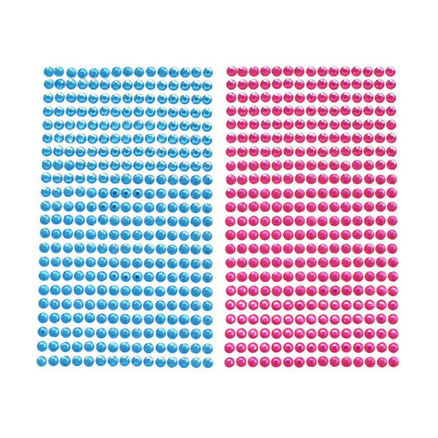 Round Rhinestone Gems Sticker Strips, 3/16-inch, 22-count