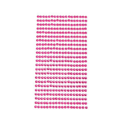 Round Rhinestone Gems Sticker Strips, 1/8-inch, 23-count