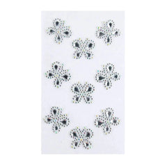 Self Adhesive Butterfly Rhinestone Stickers, 9-count