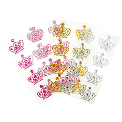 Royal Crown Adhesive Rhinestone Stickers, 8-Count
