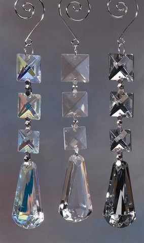 Acrylic Chandelier Crystals, Raindrop Link, 7-Inch