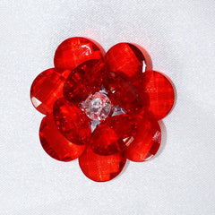 Flower Crystal Lotus, Round Edge, 1-3/4-inch, 6-Piece