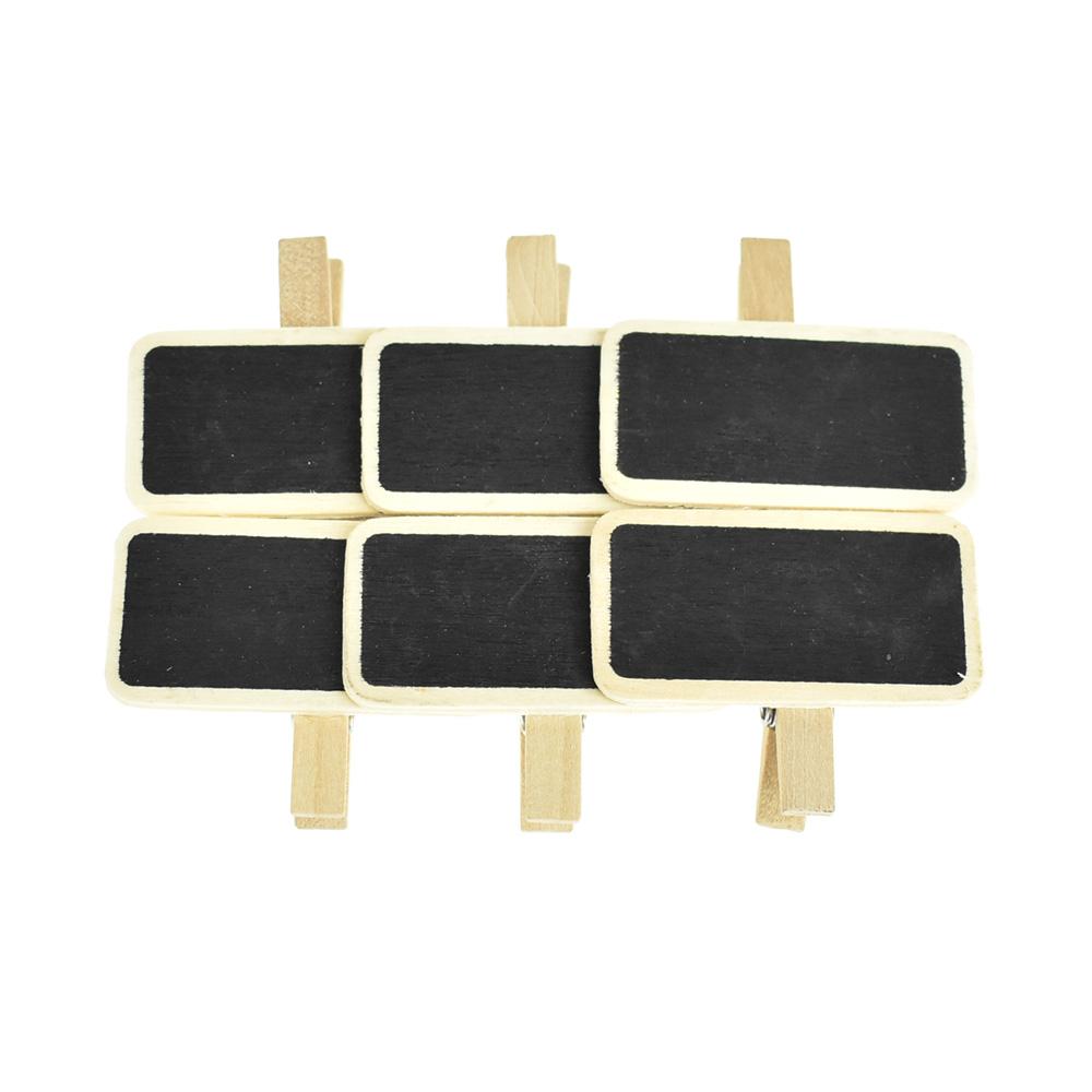 Wooden Chalkboard Sign Clips, 2-Inch, 6-Piece