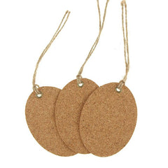 Hanging Cork Tags, 3-count, Natural