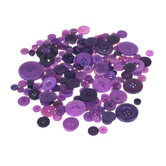 Assorted Mixed Color Buttons, 85-grams