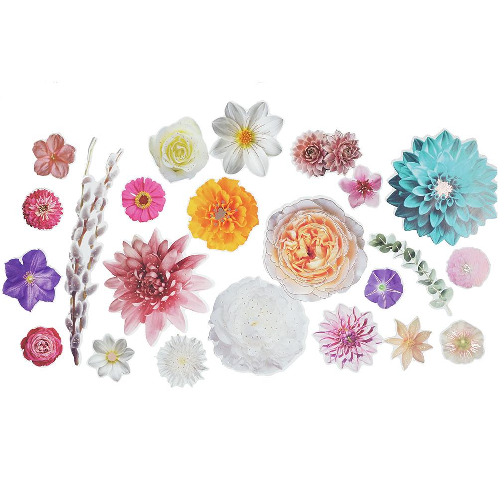Floral Foil Craft Embellishment Die Cuts, Assorted, 30-Piece