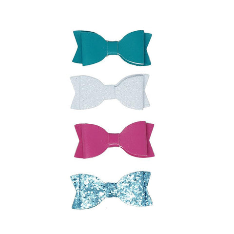 Glam Medley Decorative Bow Embellishments, 1-1/8-Inch, 4-Piece