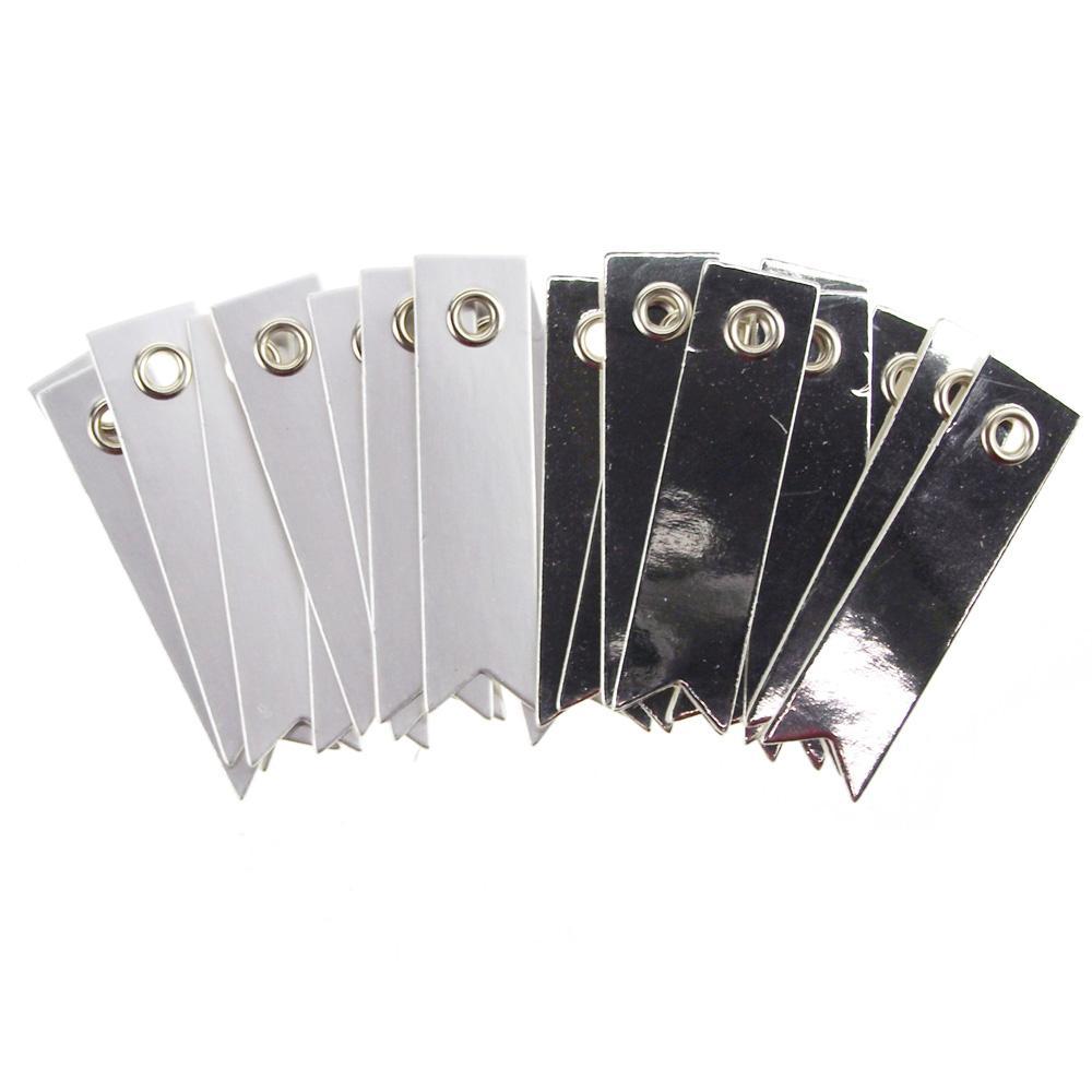 Platinum Paper Pennant Tags, Silver/Grey, 2-Inch, 20-Count