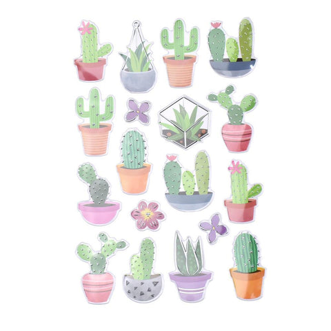 Thorny Succulents Foil Fun Stickers, 18-Piece