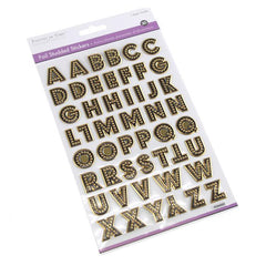 Alphabet Foil Studded Stickers 3D, 50-count