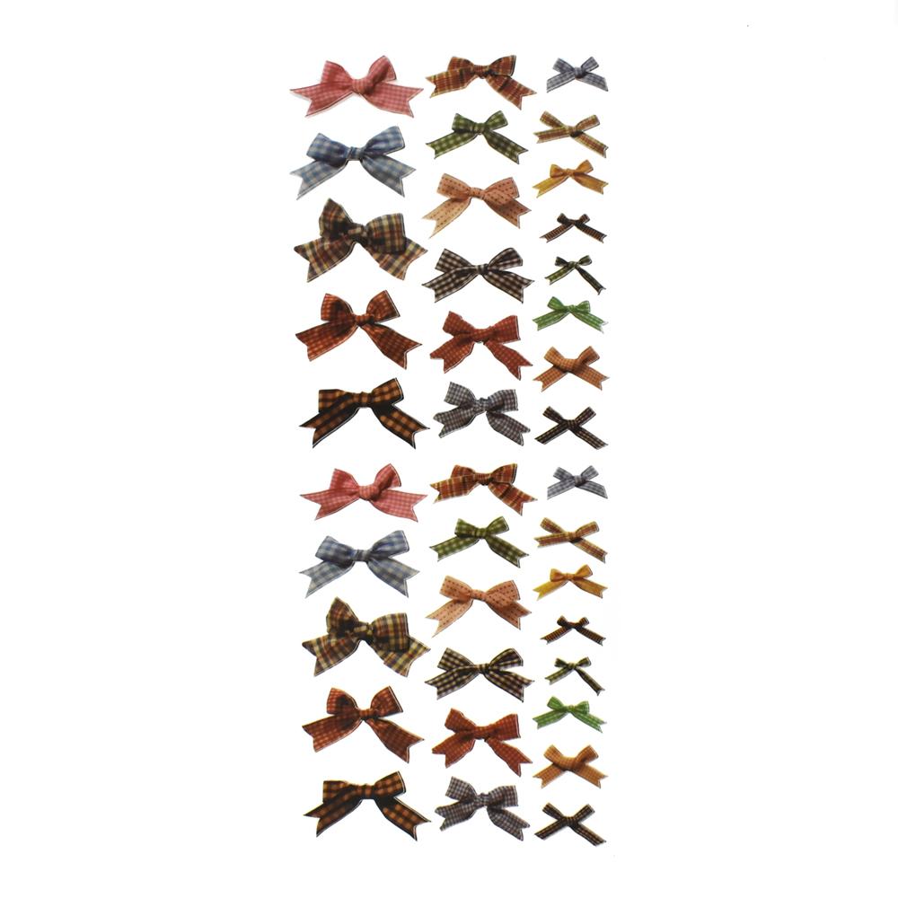 Bow Medley Clear Stickers, 38-Piece