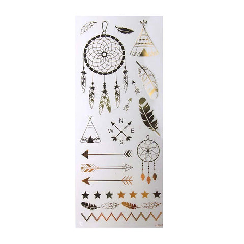 Navajo Suncatcher Clear Foil Stickers, Gold, 15-Count