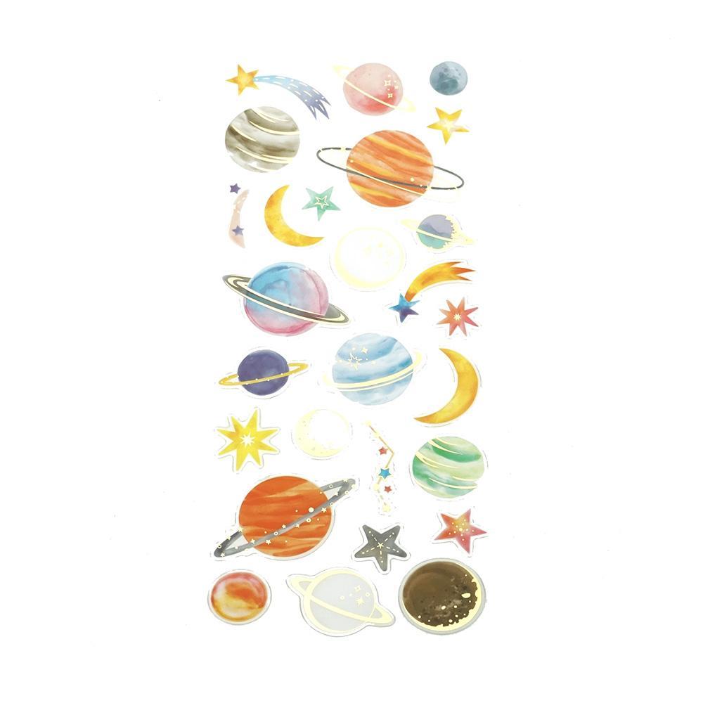 Foil Fancy Outer Space Stickers, 27-Piece