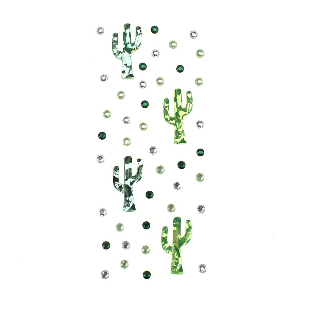 Cactus Bling Gem Accent Stickers, 44-Piece