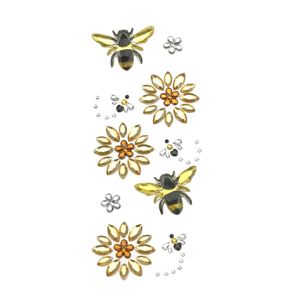 Busy Bee Bling Gem Accent Stickers, 10-Piece