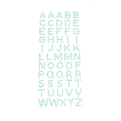 Beaded Pearl Alphabet Letter Stickers, 1/2-Inch, 55-Piece
