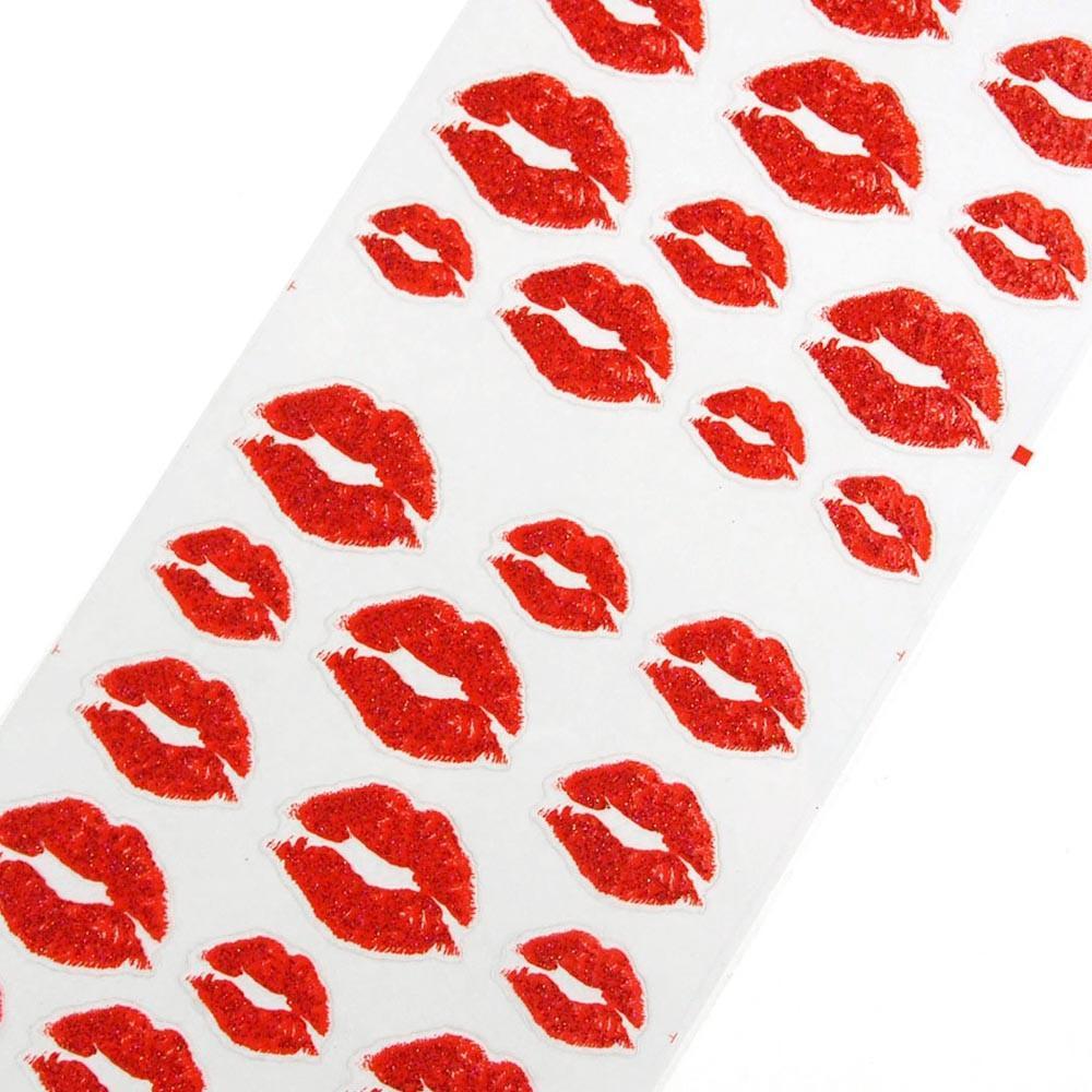 Sealed with a Kiss Paper Craft Stickers, Red, 11-1/2-Inches
