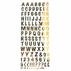 Alphabet Letters Caps Fancy Foil Stickers, 3/4-inch, 107-count