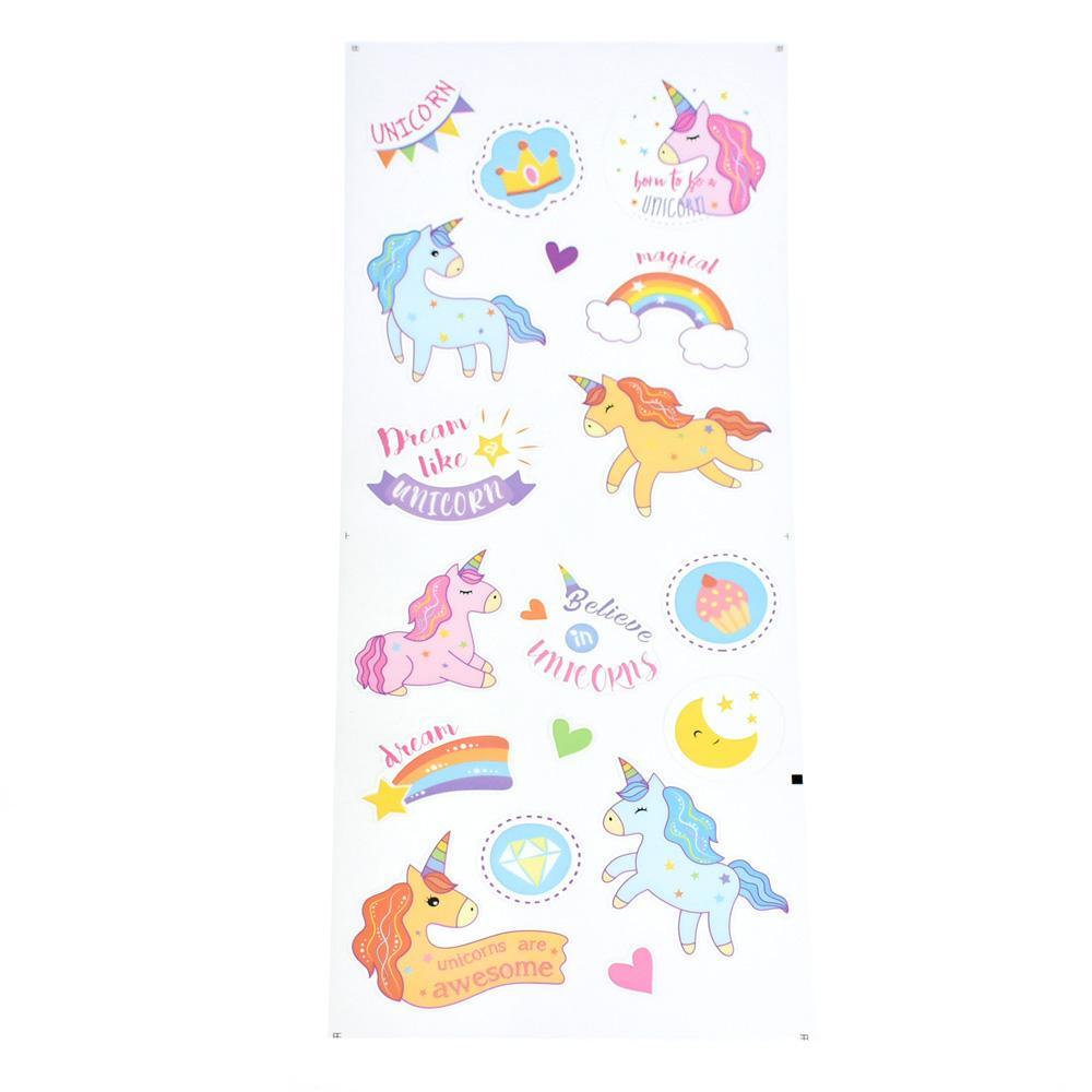 Magical Unicorn Clear Stickers, 18-Piece