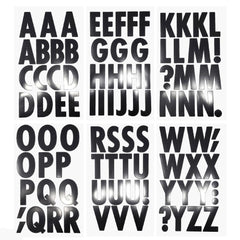 Big Font Alphabet Letter Stickers, Caps, 3-inch, 82-piece