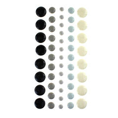 Adhesive Enamel Dot Stickers, 51-Piece