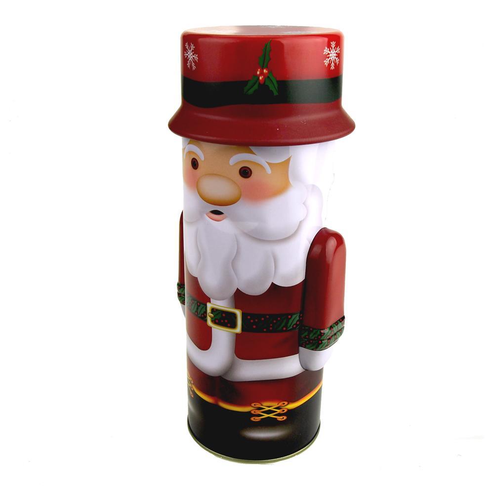 Nutcracker Santa Clause Tin Christmas Box, 9-1/2-Inch