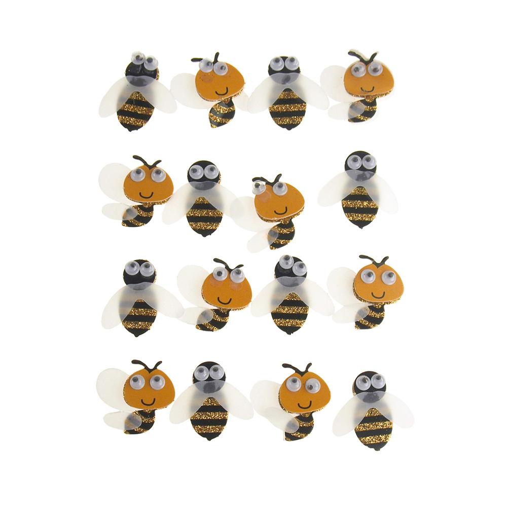 Bee Life 3D Handmade Stickers, 16-Count
