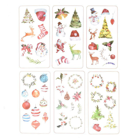 Classic Santa Claus Christmas Holiday Stickers, 6-Sheets