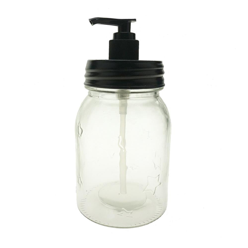 Mason Jar Soap Dispenser, Clear, 7-Inch