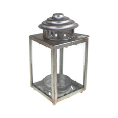 Mini Square Base Tea Light Lantern, 5-Inch