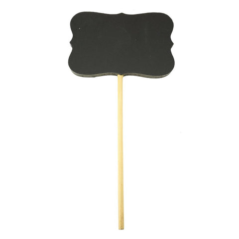 Scalloped Edge Chalkboard Stick, Black, 7-3/4-Inch