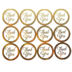 Thank You Print Foil Stickers, 1-Inch, 100-Count