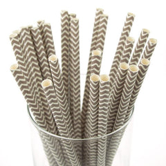 Chevron Paper Straws, 7-3/4-Inch, 25-Piece