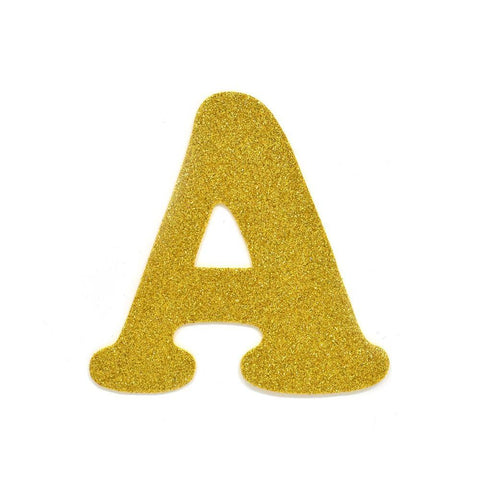 EVA Glitter Foam Letters and Numbers Cut Outs, 4-1/2-inch, 12-count