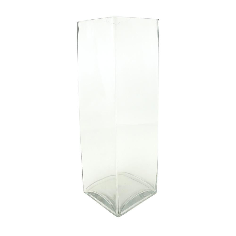 Tall Rectangular Glass Vase, 19-1/2-Inch [Closeout]