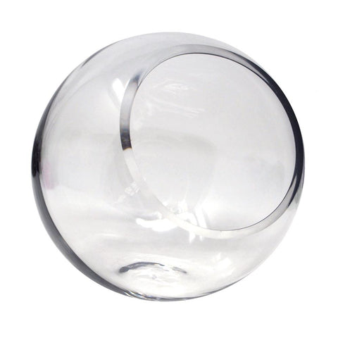 Clear Glass Slant Fish Bowl, 8-Inch