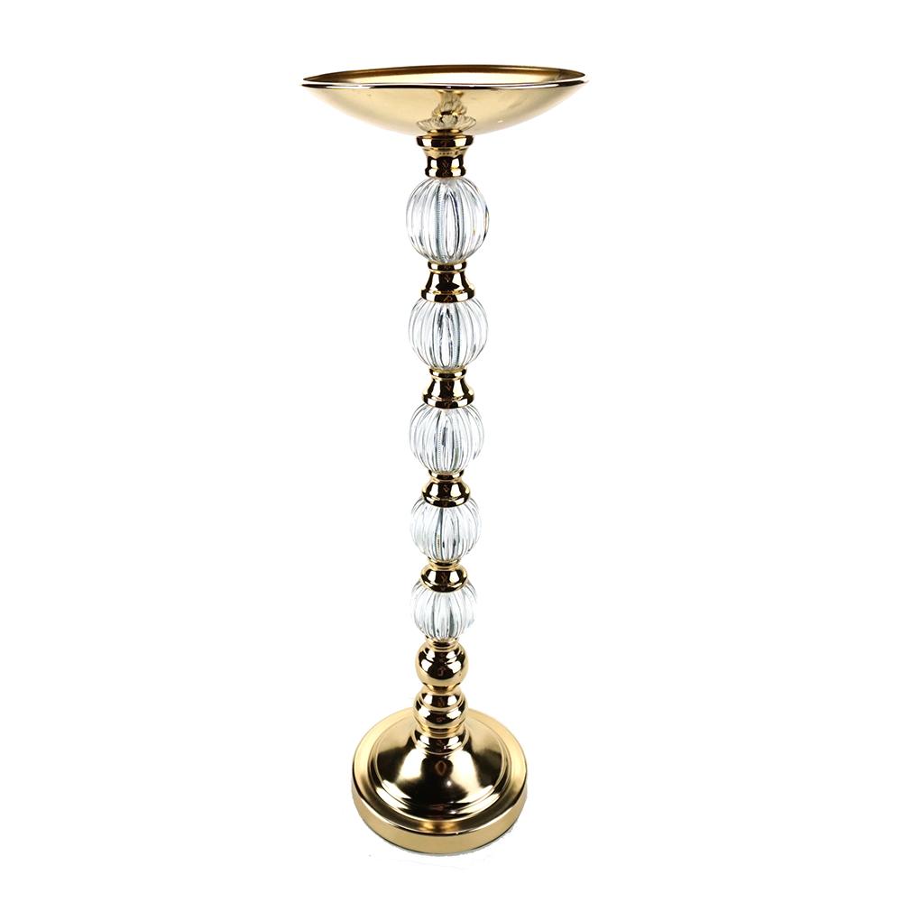 Tall Candle Holder Stand Centerpiece, Gold, 24-Inch