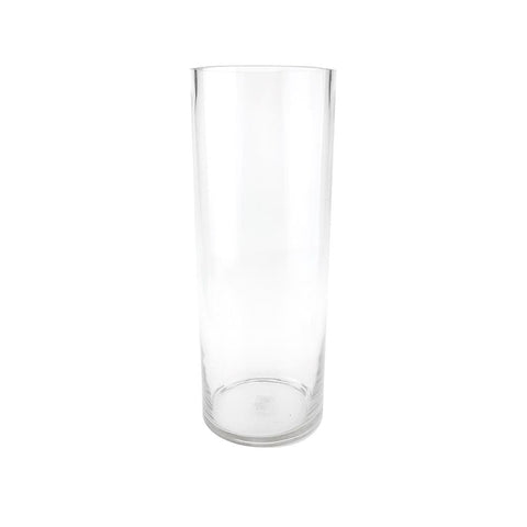 Tall Clear Cylinder Vase, 15-3/4-Inch