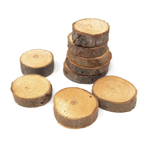 Rustic Round Natural Wood Slices, 2-Inch, 10-Count