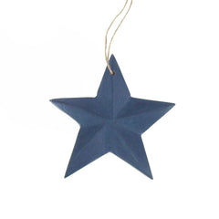 Star Wooden Christmas Ornament, 3-1/2-Inch